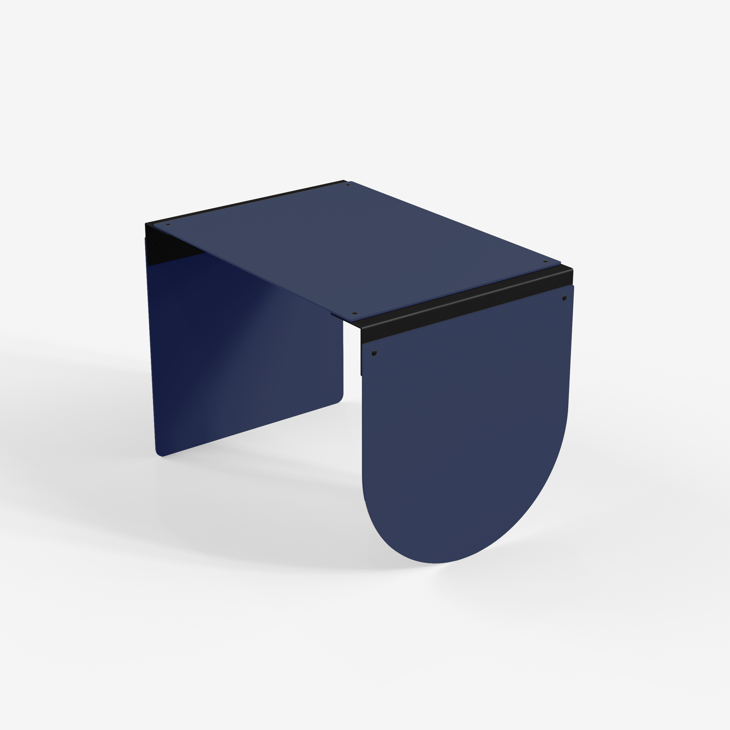 Connect - Coffee Table / L (Round, Navy Blue)