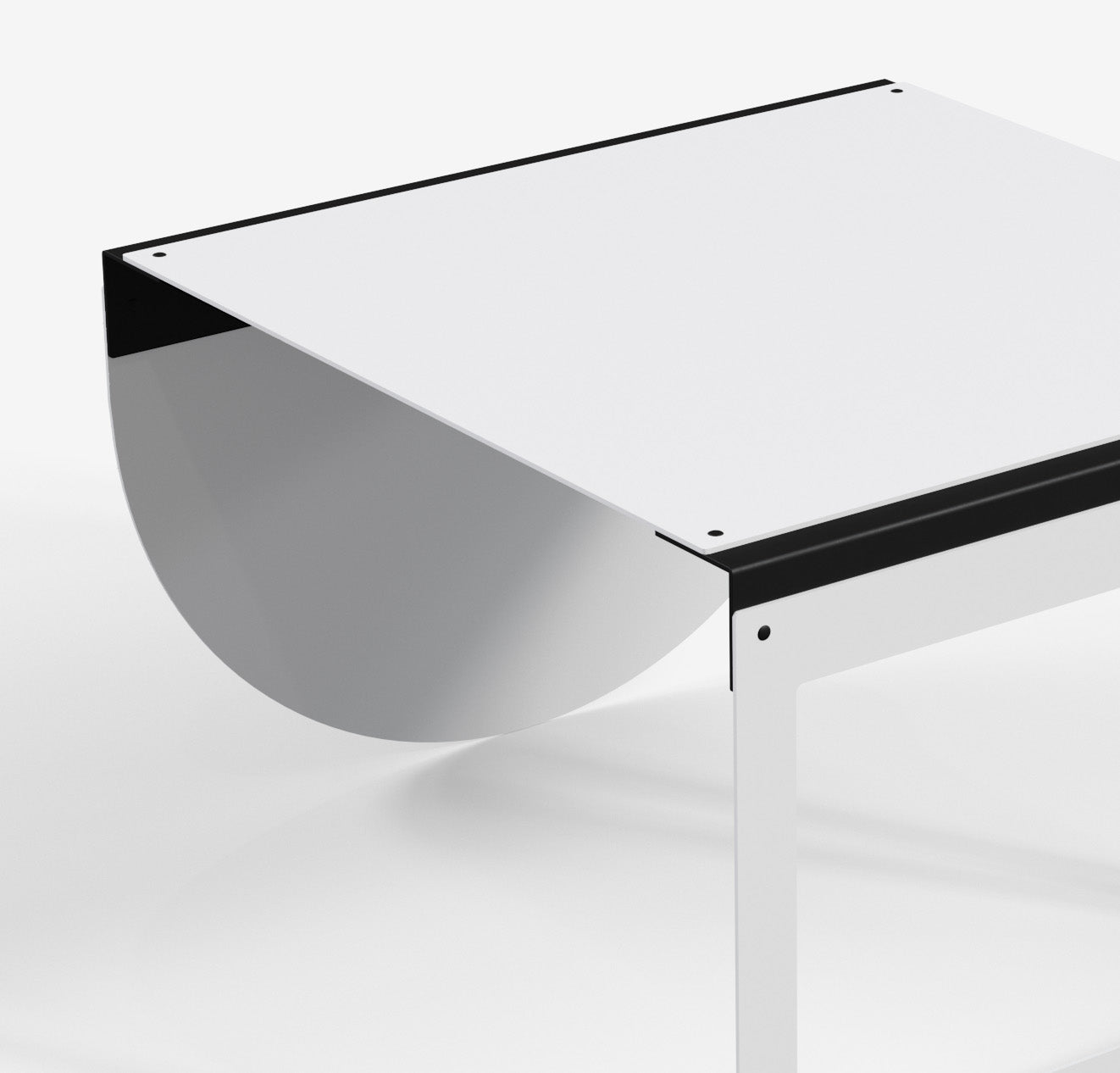Connect - Coffee Table / XL (Frame/Round, White)