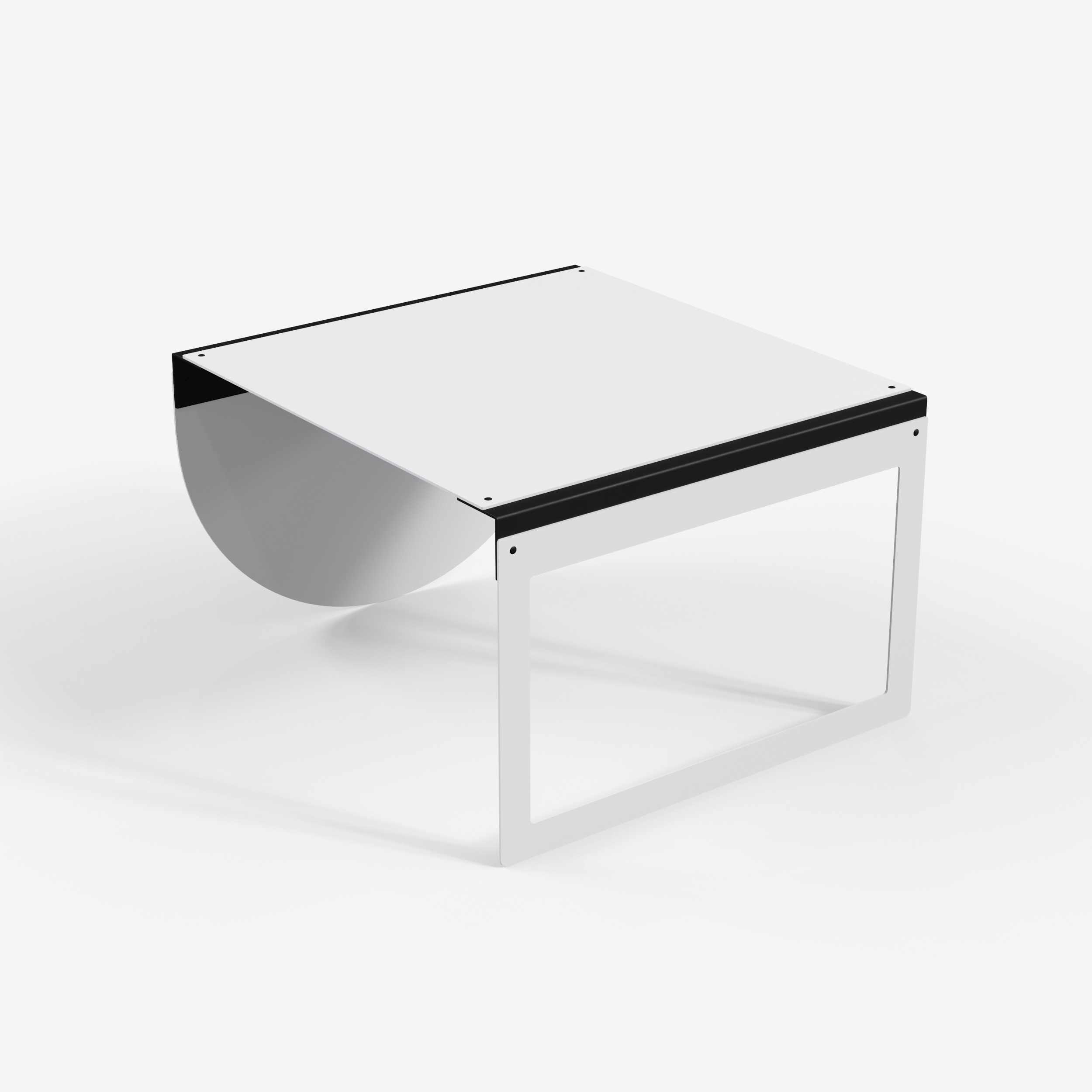 Connect - Coffee Table / XL (Frame/Round, White)