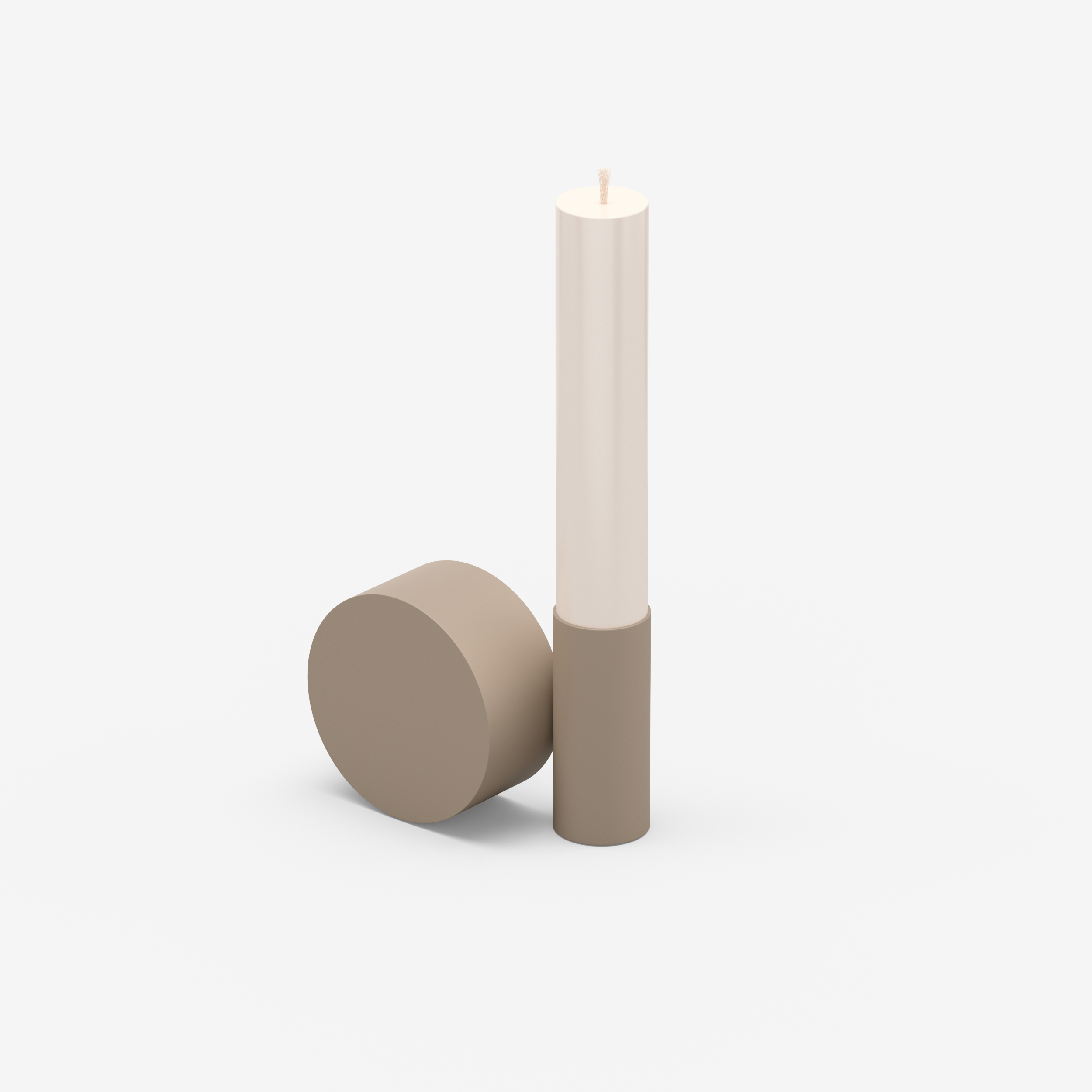 Split - Candle Holder (L, Beige)