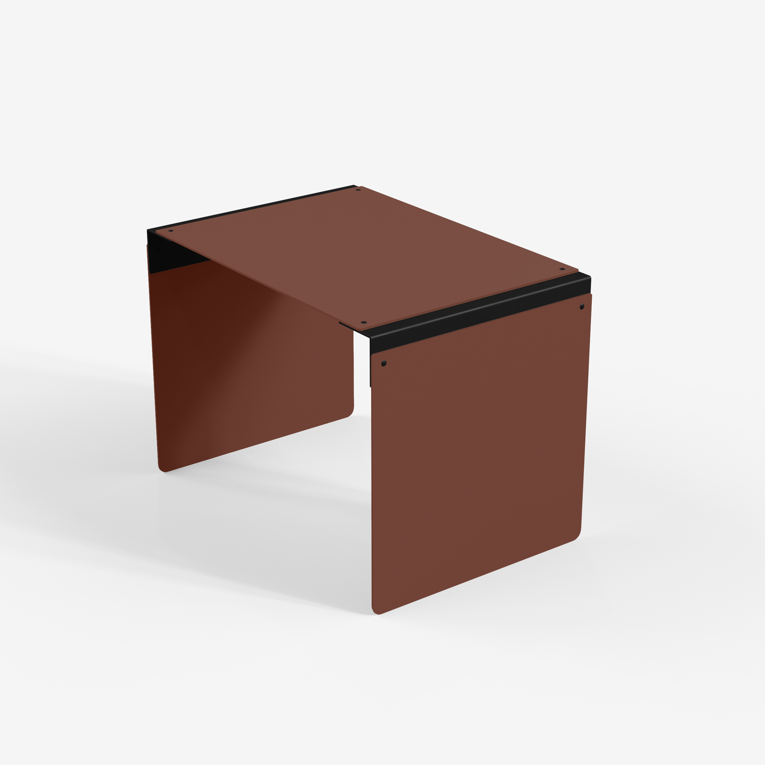 Connect - Coffee Table / L (Square, RedBrown)