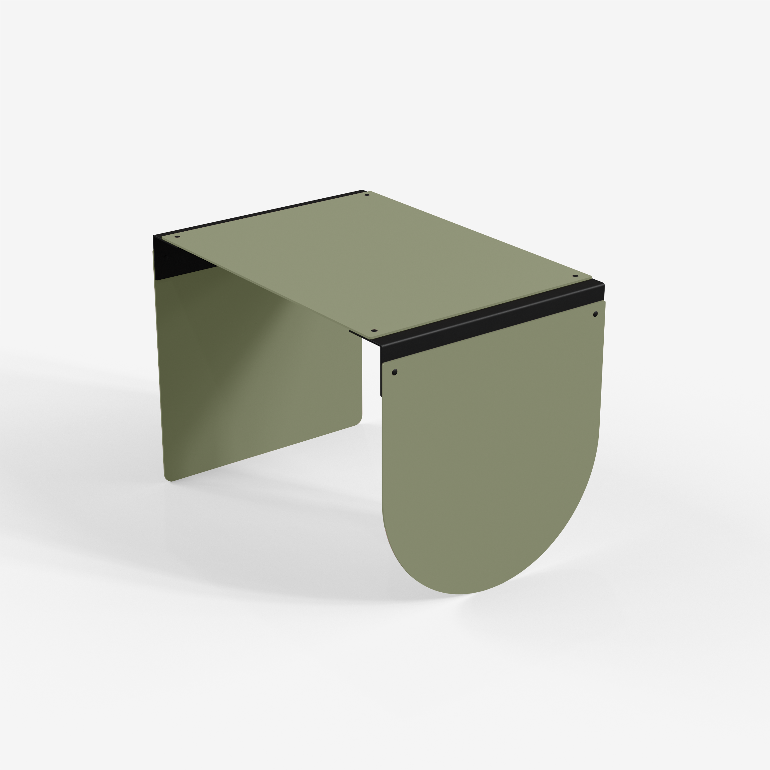 Connect - Coffee Table / L (Round, Olive Green)