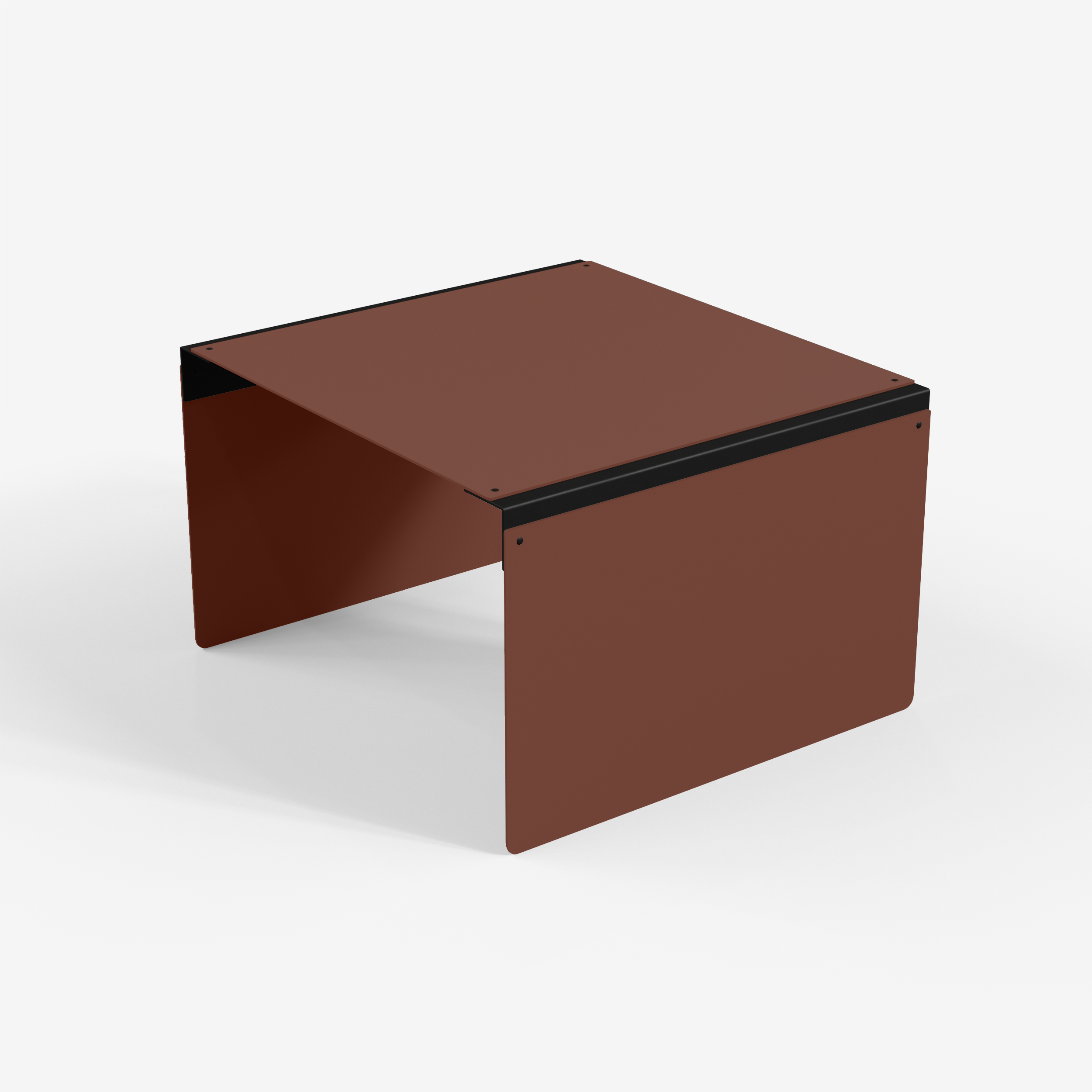 Connect - Coffee Table / XL (Square, RedBrown)