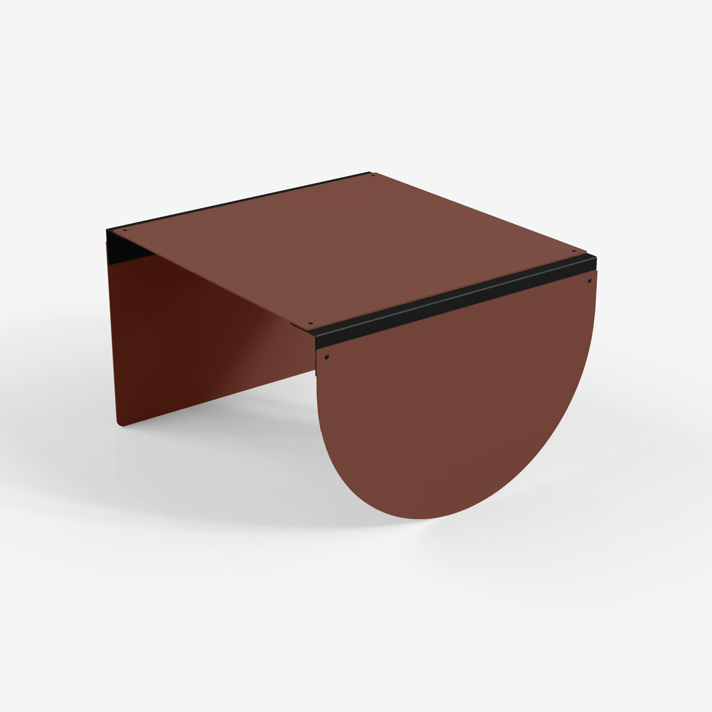 Connect - Coffee Table / XL (Round, RedBrown)