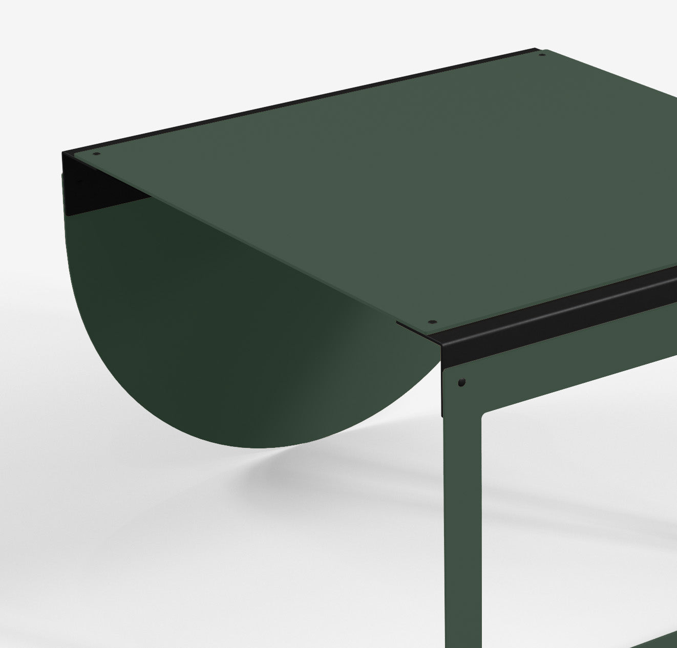 Connect - Coffee Table / XL (Frame/Round, Moss Green)