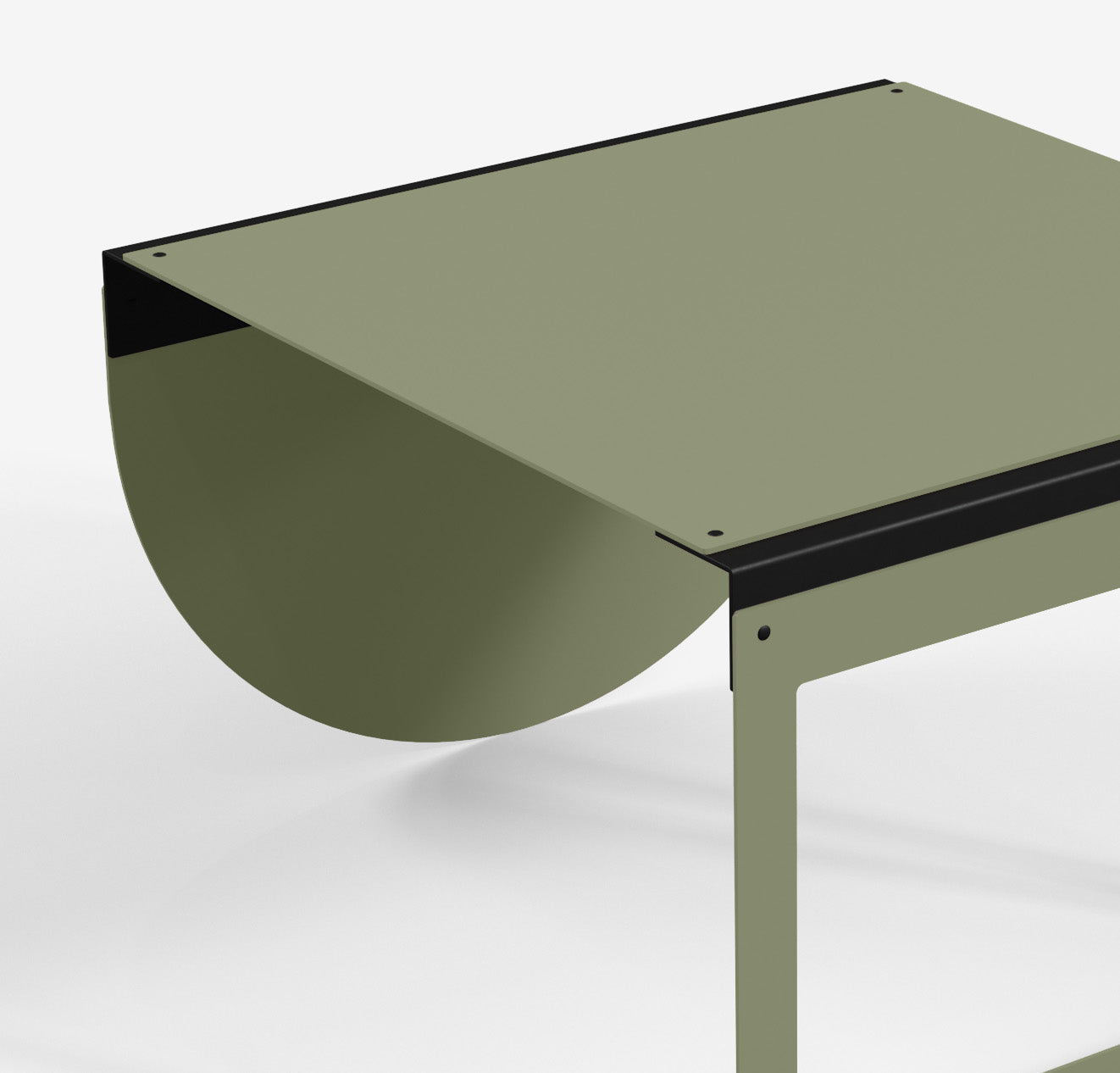 Connect - Coffee Table / XL (Frame/Round, Olive Green)