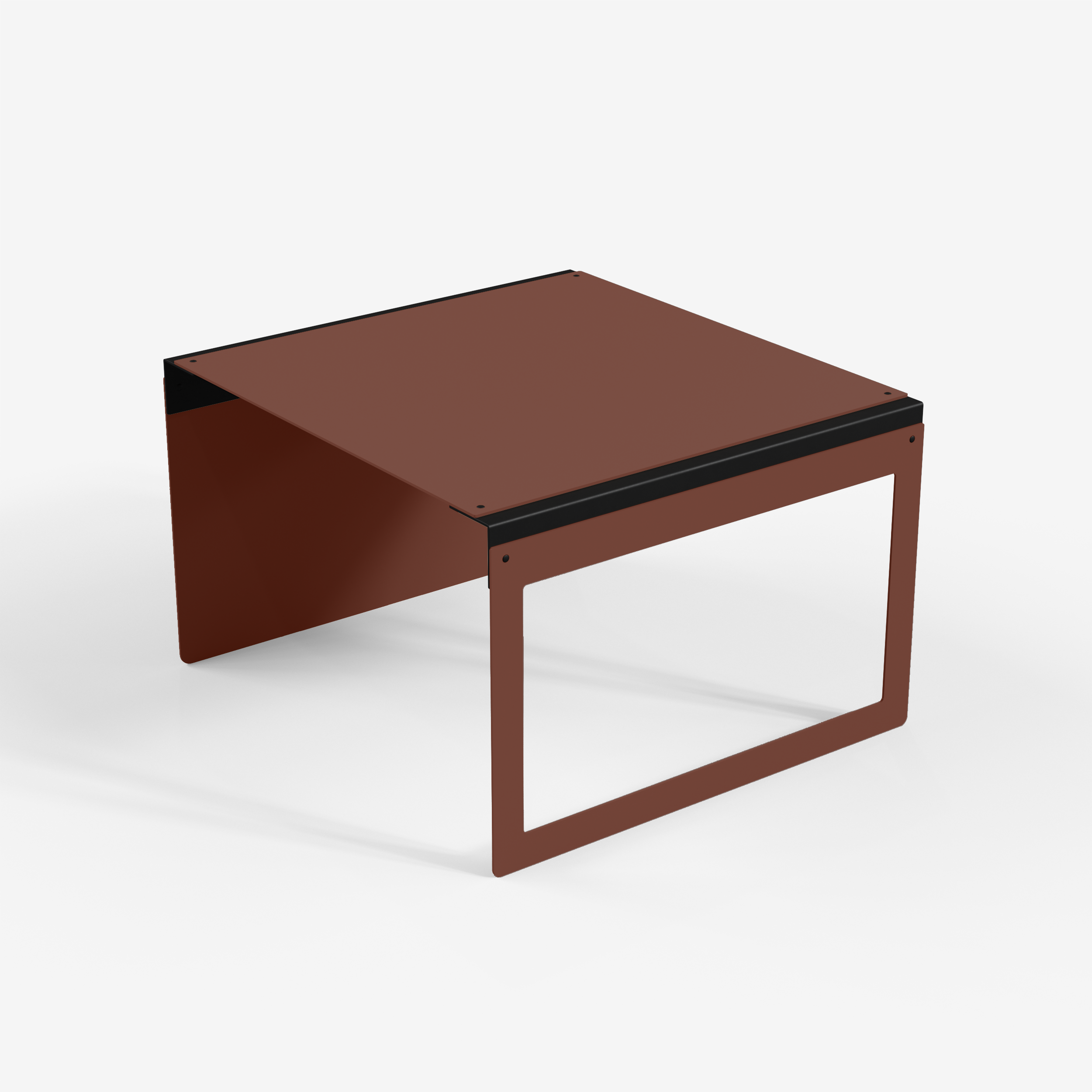 Connect - Coffee Table / XL (Frame/Square, RedBrown)