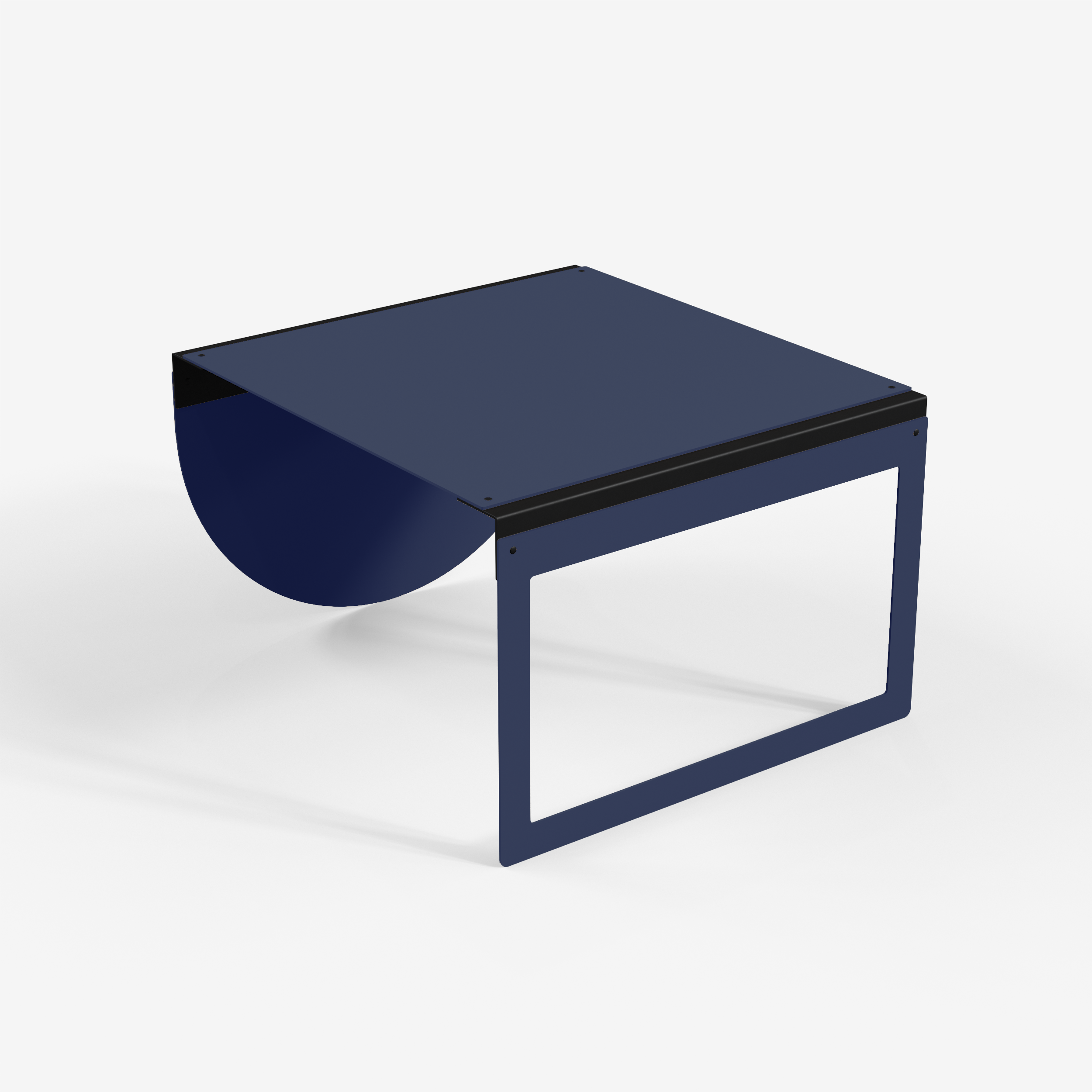 Connect - Coffee Table / XL (Frame/Round, Navy Blue)
