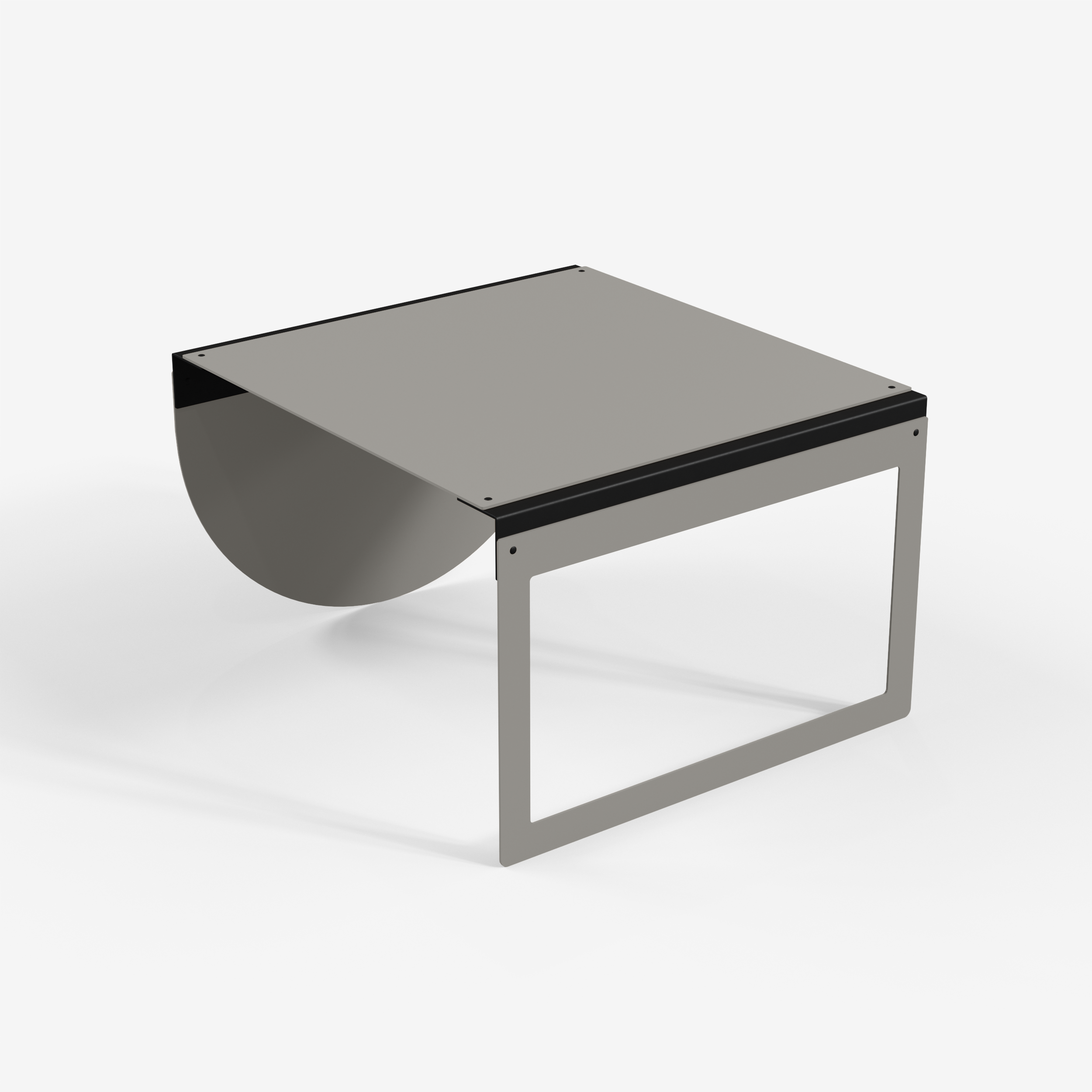 Connect - Coffee Table / XL (Frame/Round, Taupe)