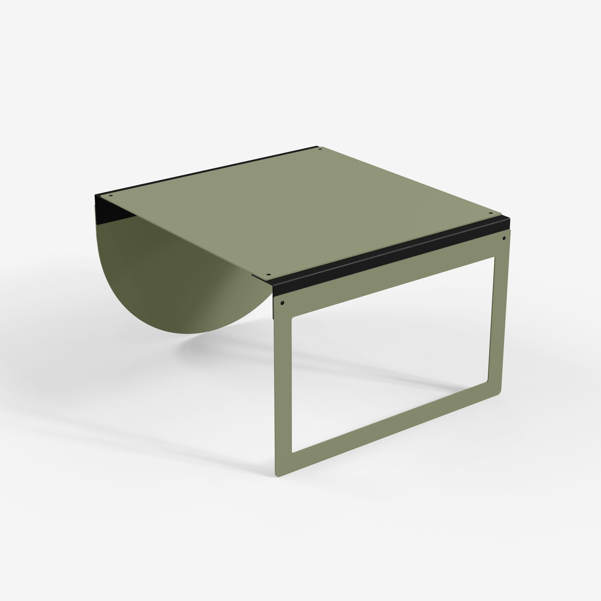 Connect - Coffee Table / XL (Frame/Round, Olive Green)