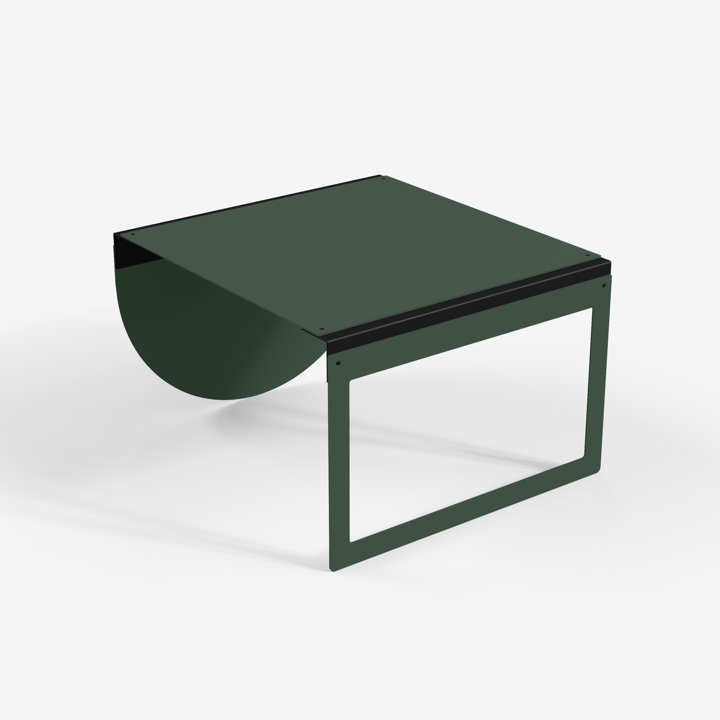 Connect - Coffee Table / XL (Frame/Round, Moss Green)