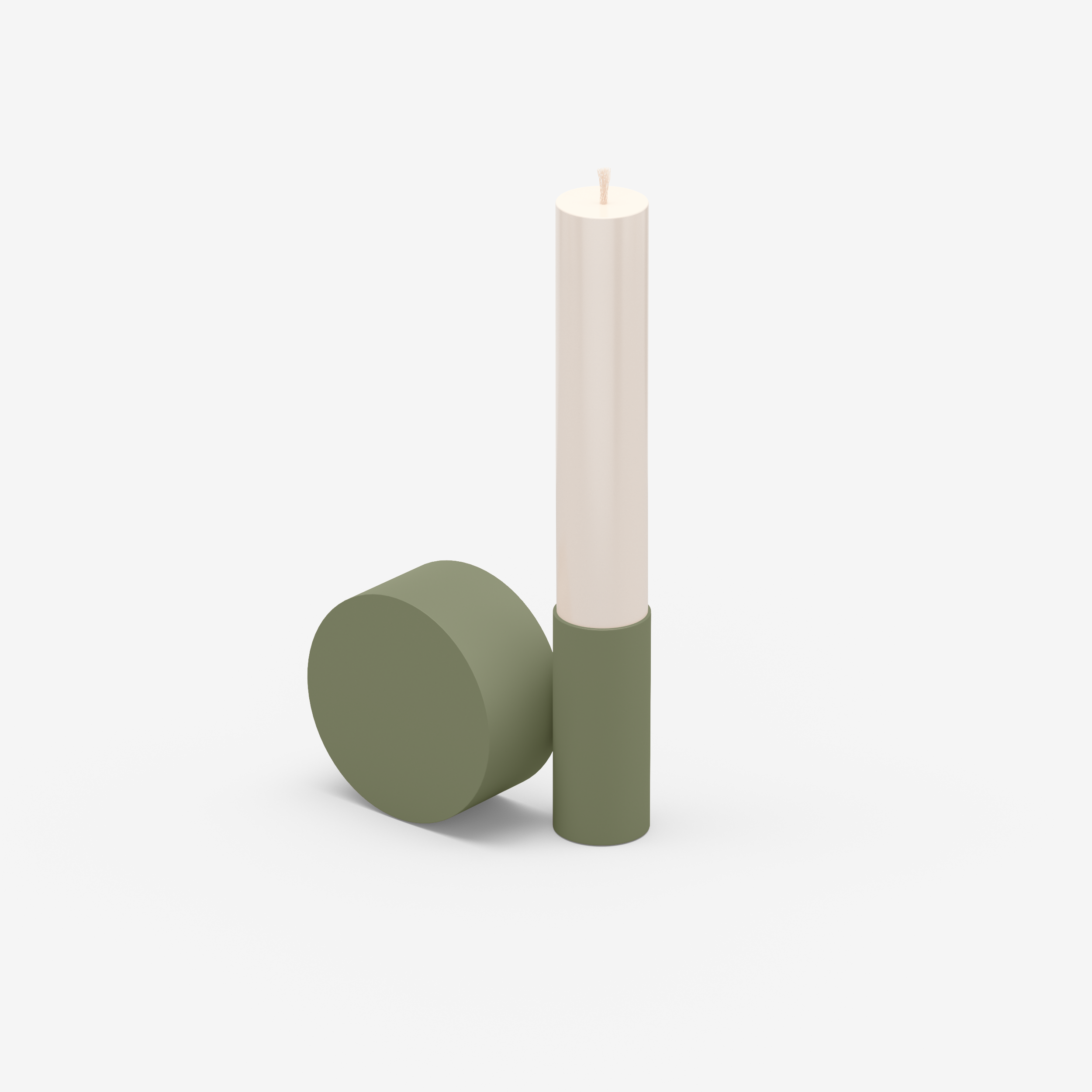Split - Candle Holder (L, Olive Green)